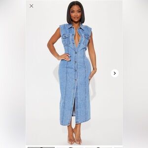 Fashion nova Tallahassee denim maxi dress